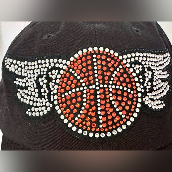 Embellished Black Cap with Basketball Design (898) - Picture 8 of 9